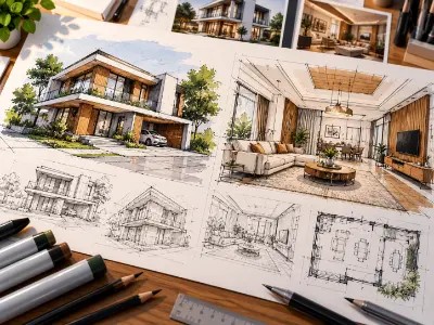 Interior & Exterior Concept Sketch